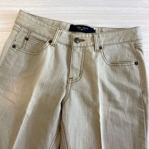 Billy Blues‎ Flared Jeans Women's Size 2 Beige Denim Stretch Belt Loop Mid Rise
